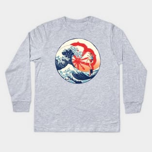 The Great Wave of Miyagi Kids Long Sleeve T-Shirt